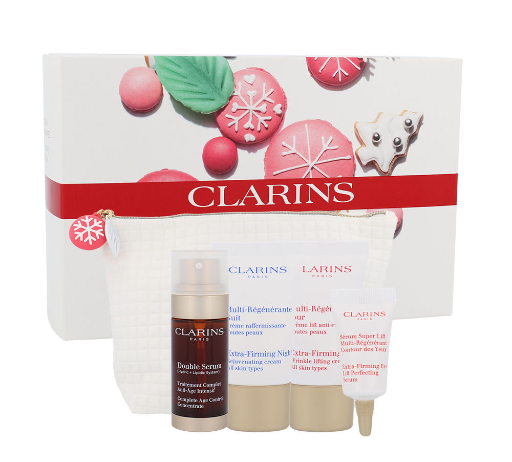 Clarins Double Serum 30ml Double Serum Complete Age Control Concentrate 30 ml + Extra Firming Day Cream 15 ml + Extra Firming Night Cream 15 ml + Extra Firming Eye Serum 3 ml Veido serumas Rinkinys