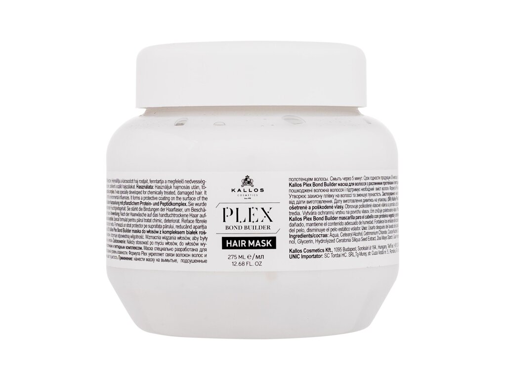 Kallos Cosmetics Plex Bond Builder Hair Mask plaukų kaukė