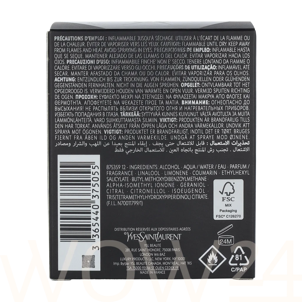 Yves Saint Laurent YSL La Nuit De L'Homme Edt Spray 60 ml kvepalai Vyrams EDT