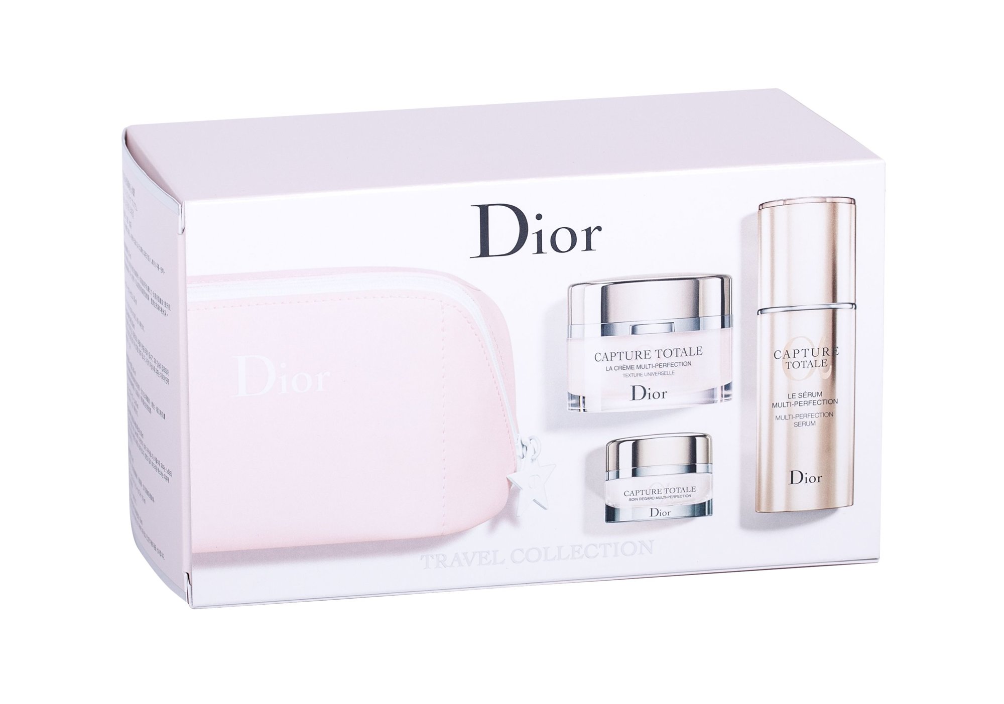 Christian Dior Capture Totale 60ml Daily Facial Care 60 ml + Facial Serum Multi-Perfection 50 ml + Eye Cream Multi-Perfection 15 ml + Cosmetic Bag dieninis kremas Rinkinys (Pažeista pakuotė)
