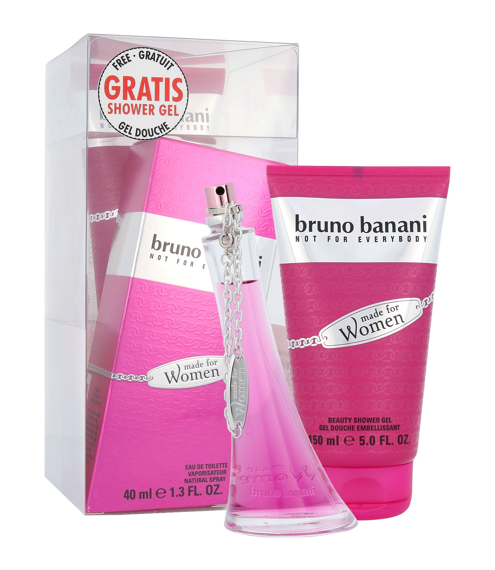 Bruno Banani Made for Woman 40ml EDT 40 ml + shower gel 150 ml Kvepalai Moterims EDT Rinkinys (Pažeista pakuotė)