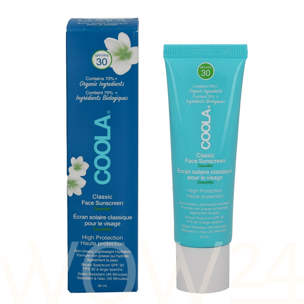Coola Coola Classic Face Sunscreen Moisturizer SPF30 50 ml natūrali veido odos priežiūros priemonė