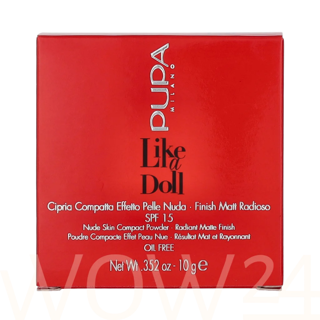 Pupa Pupa Like A Doll Nude Skin Compact Powder SPF15 Pudra Sausa, biri pudra Moterims