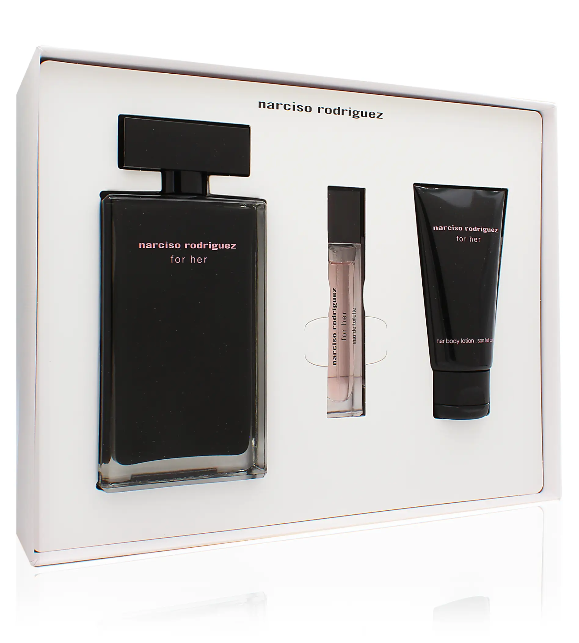 Narciso Rodriguez For Her Narciso Rodriguez For Her SET W (EDT 100ml + BL 50ml + EDT 10ml) kvepalai Moterims Rinkinys