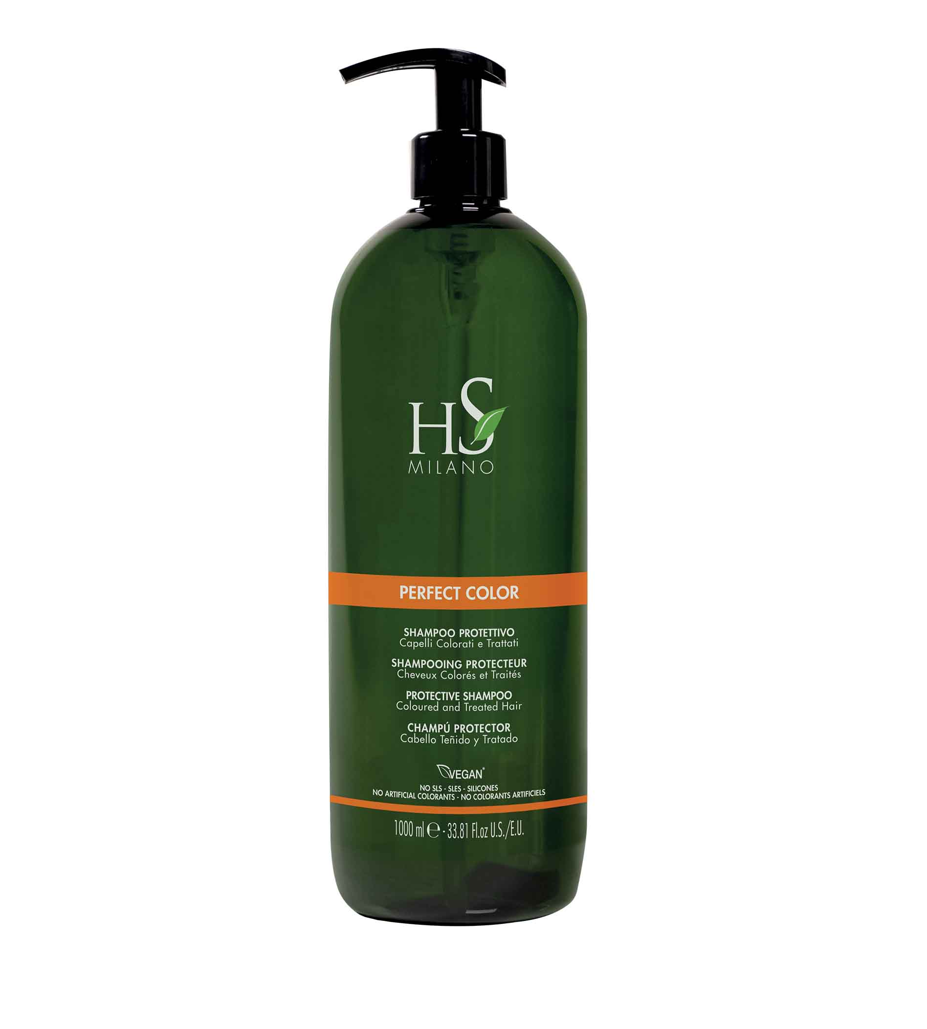 HS Milano ochrann&yacute; &scaron;ampon na barven&eacute; vlasy 1000 ml Protective Shampoo Plaukų &scaron;ampūnas Moterims