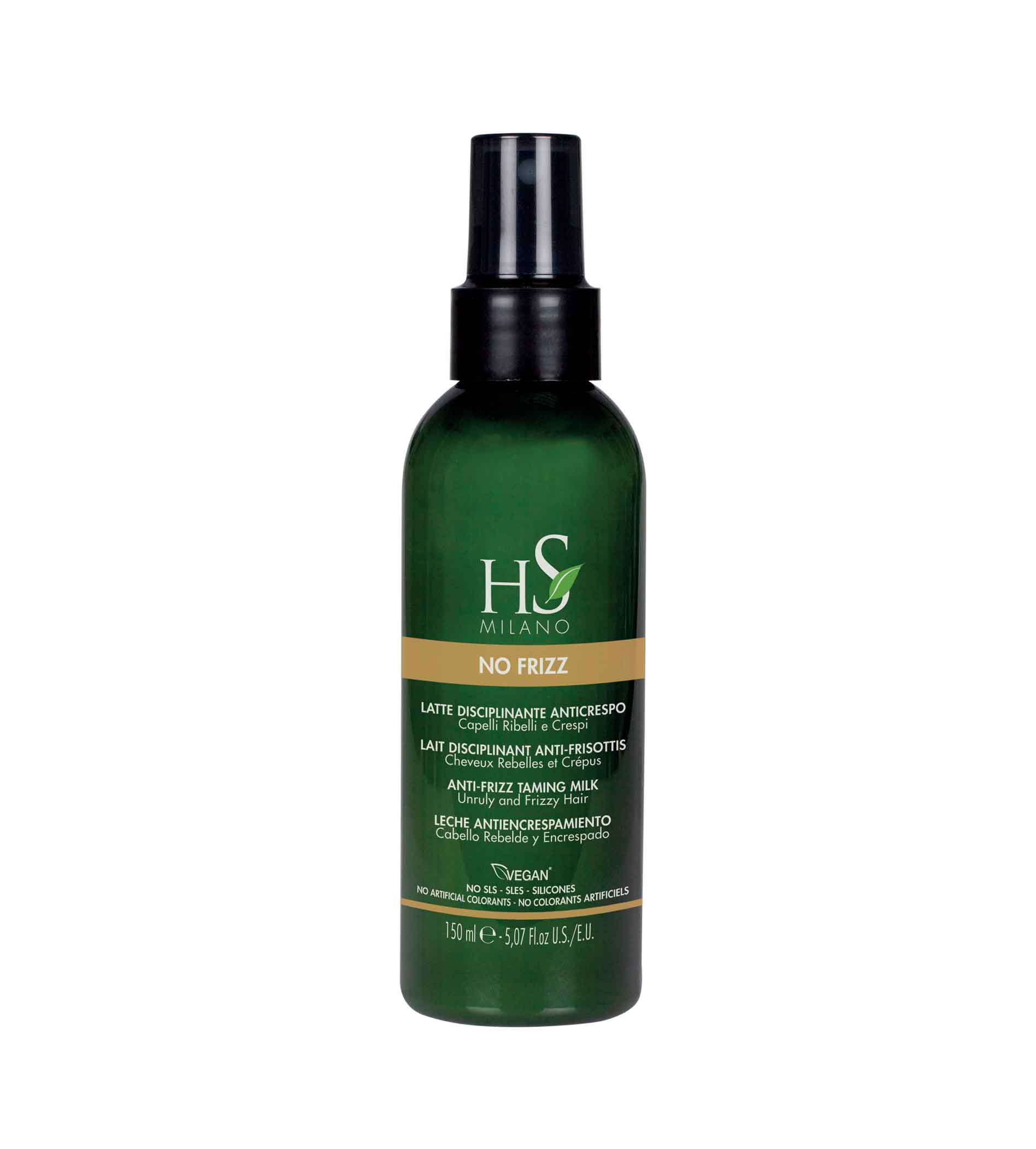 HS MILANO Anti-Frizz Taming Milk 150ml nenuplaunama plaukų priežiūros priemonė