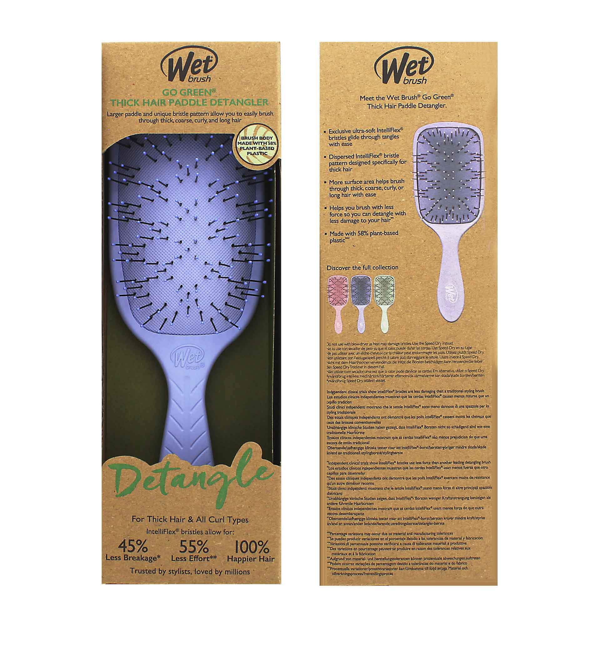 Wet Brush Go Green Thick Hair Paddle Detangler plaukų &scaron;epetys