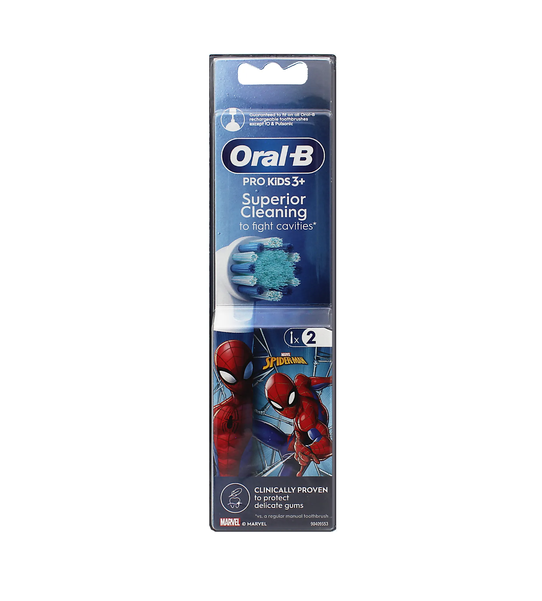 ORAL-B Pro Kids 3+ Spiderman 2pcs dantų &scaron;epetėlis