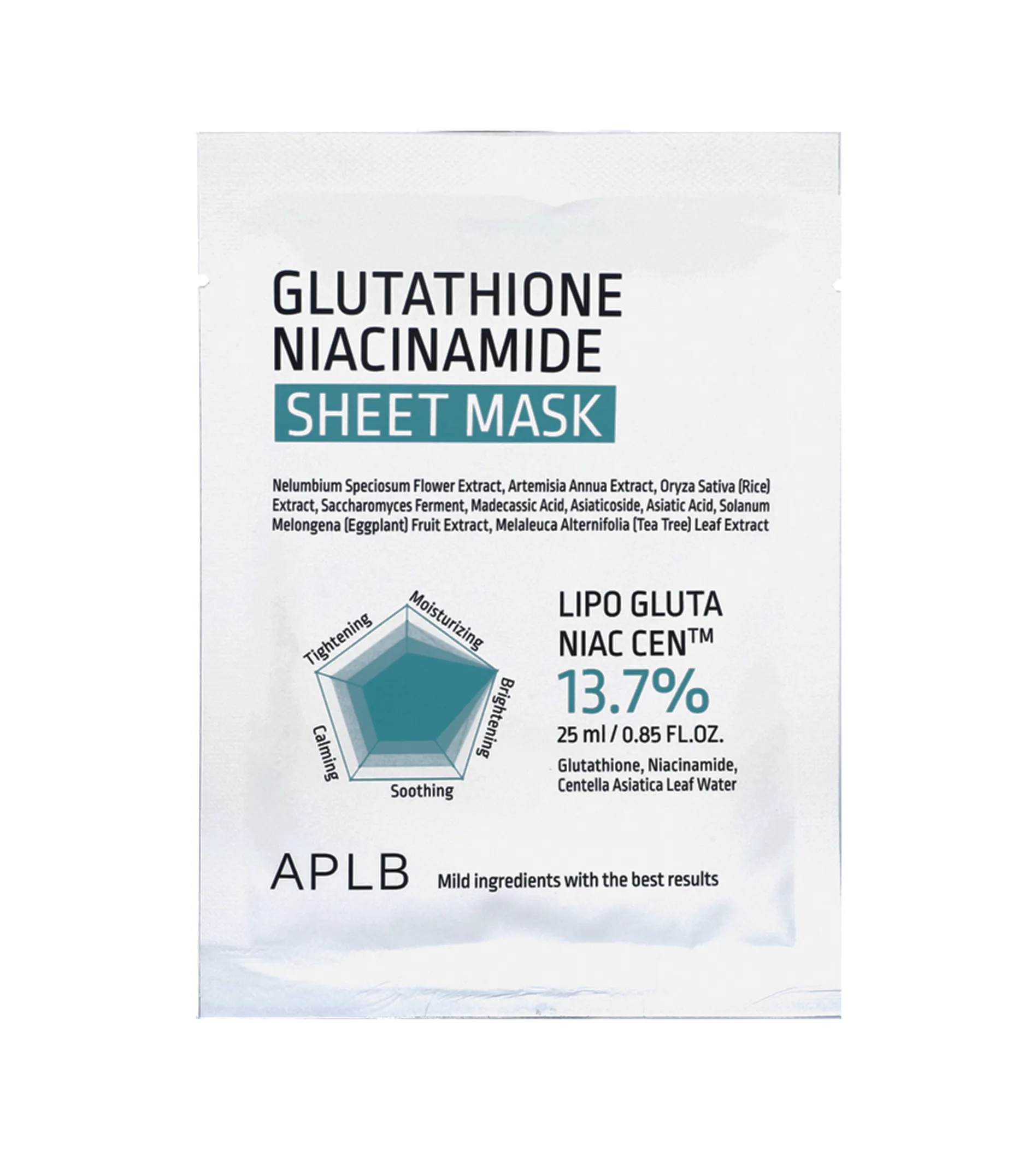 APLB Glutathione Niacinamide 25ml Veido kaukė