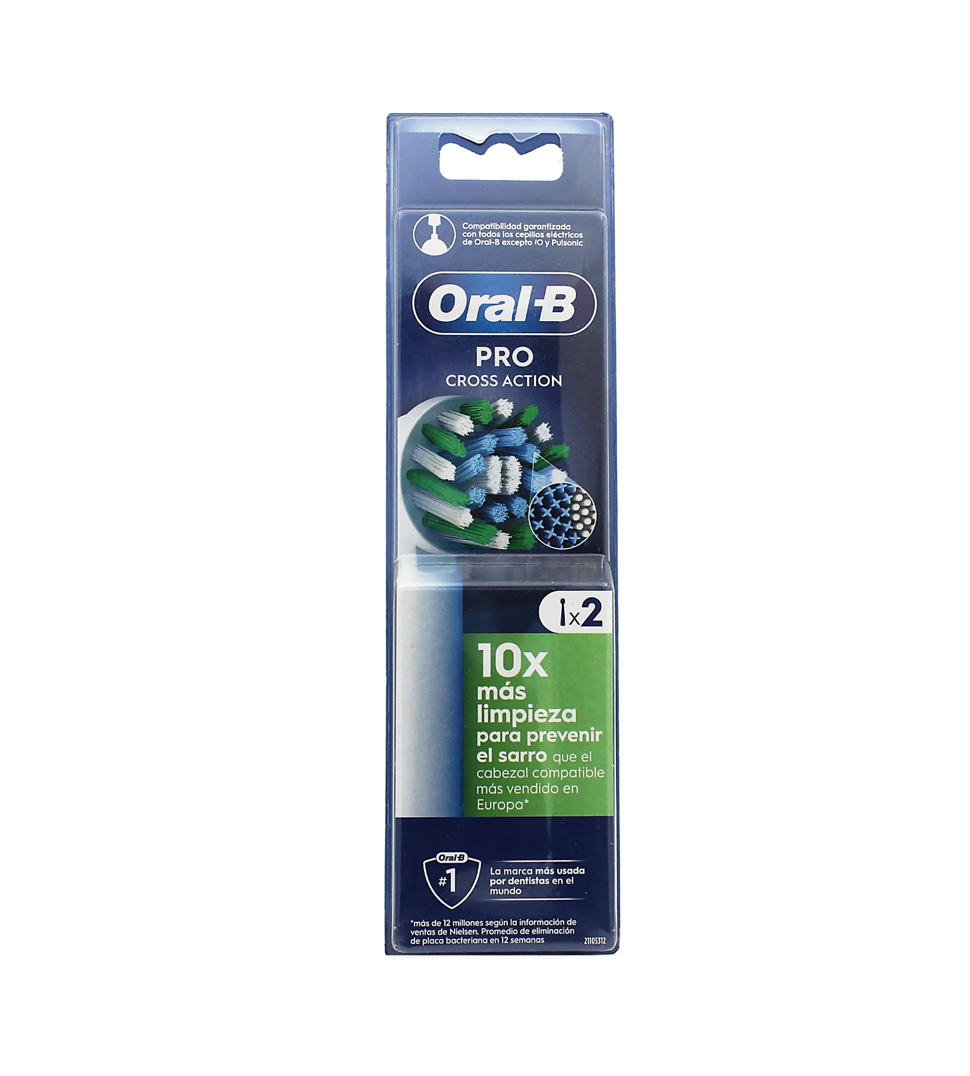 ORAL-B Pro Cross Action 2pcs dantų &scaron;epetėlis
