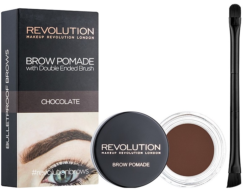 Makeup Revolution London Brow Pomade With Double Ended Brush 2,5g antakių gelis