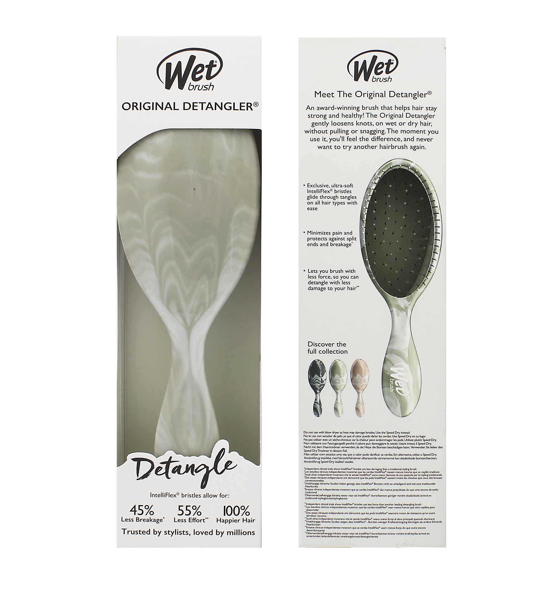 Wet Brush hairbrush Green Original Detangler Watercolor Waves Plaukų &scaron;epetys Plaukų &scaron;ukavimo įrankis Moterims
