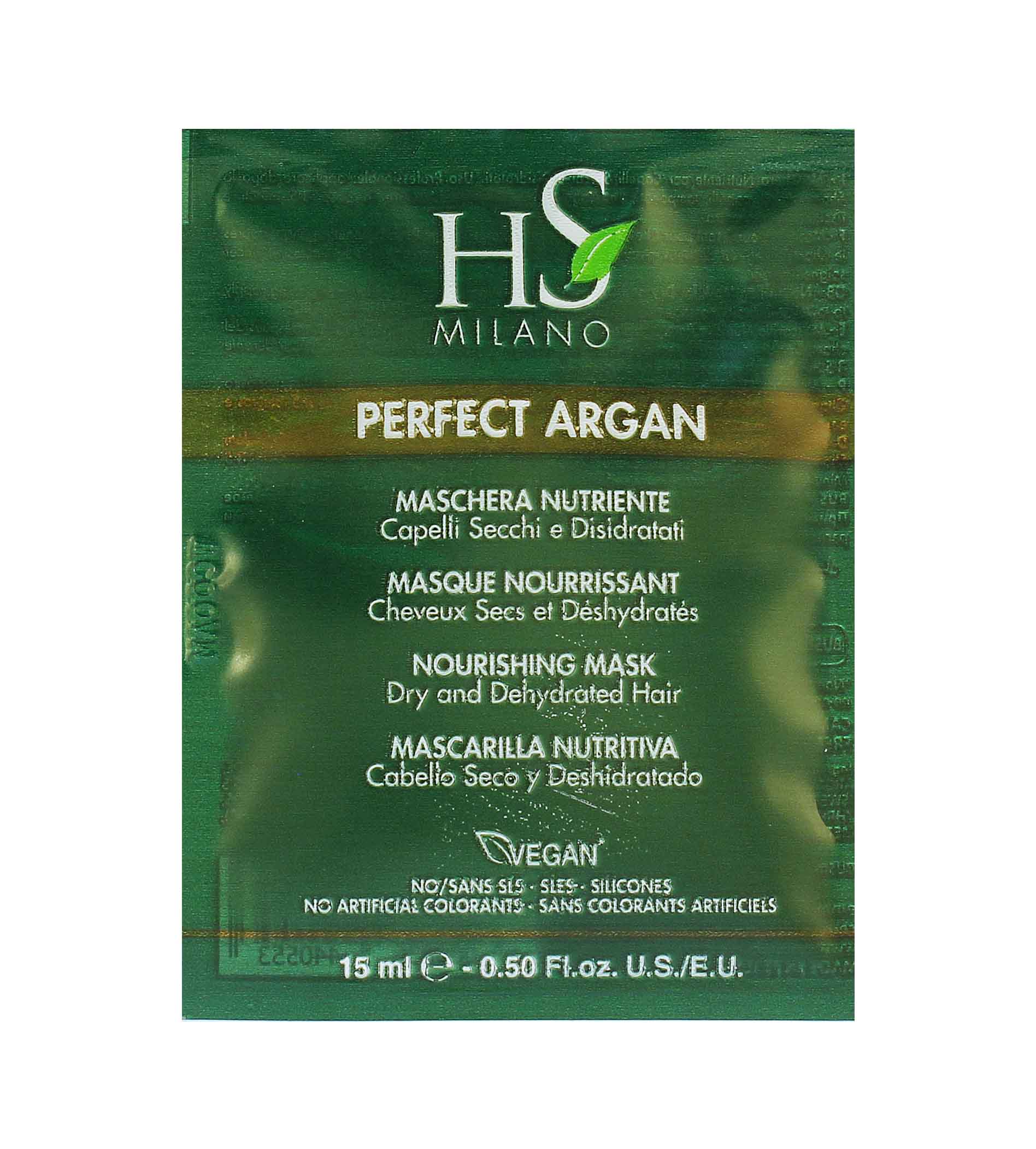 HS MILANO Perfect Argan Mask Sachet 15ml plaukų kaukė