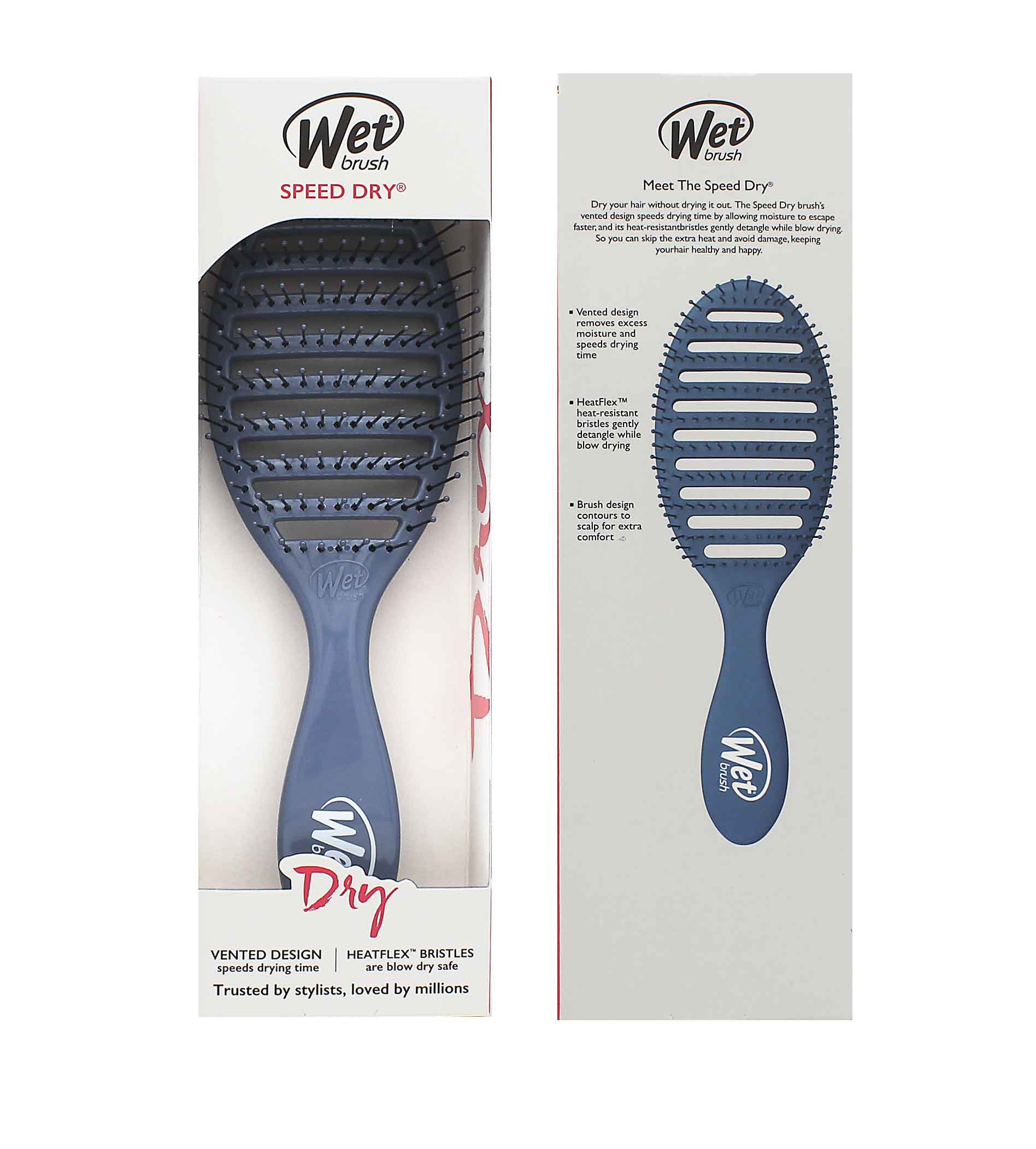 Wet Brush hairbrush Elemental Blue Trend Color Speed Dry Plaukų &scaron;epetys Plaukų &scaron;ukavimo įrankis