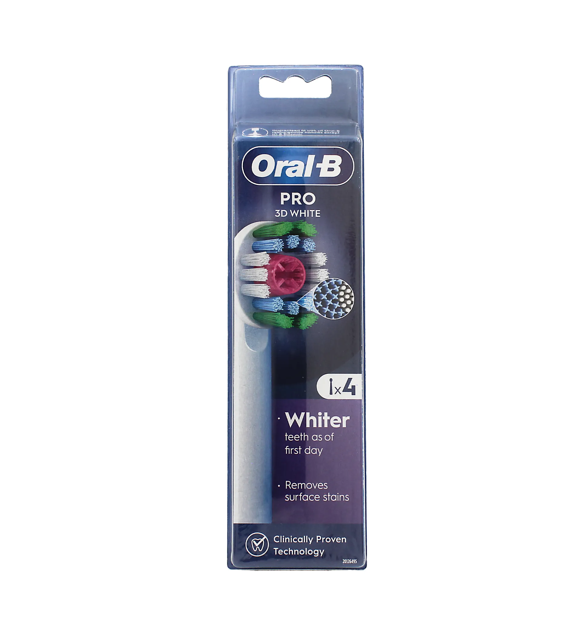 ORAL-B Pro 3D White 4pcs dantų &scaron;epetėlis