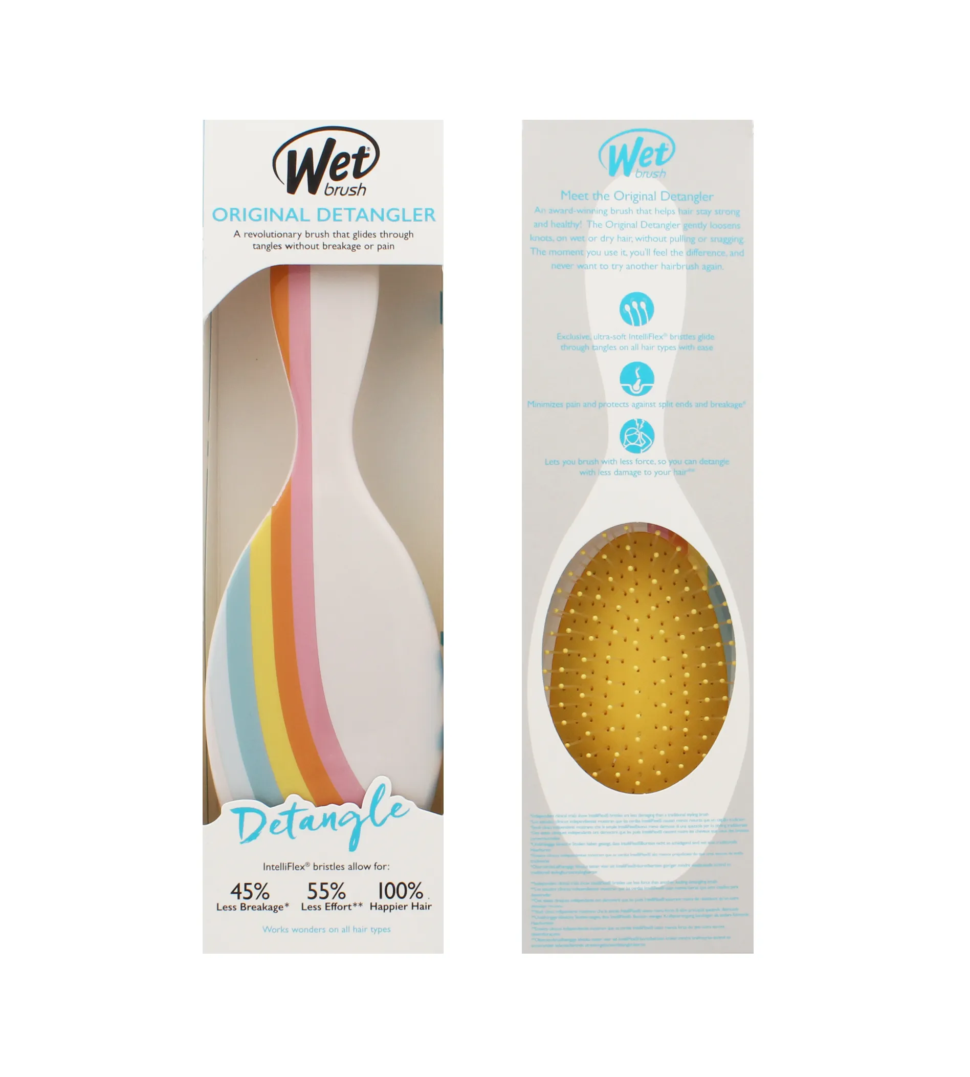 Wet Brush hairbrush Rays Intense Original Detangler Endless Summer Plaukų &scaron;epetys Plaukų &scaron;ukavimo įrankis
