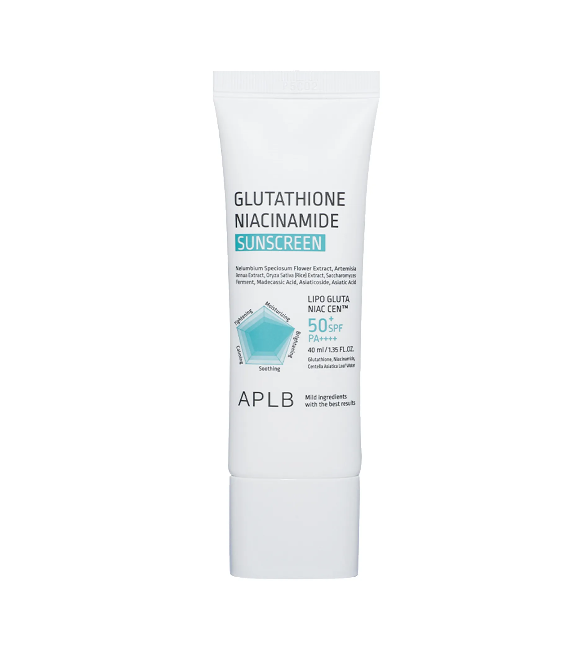 Aplb rozjasňuj&iacute;c&iacute; opalovac&iacute; kr&eacute;m 40 ml Glutathione Niacinamide Sunscreen Apsauginė priemonė nuo saulės