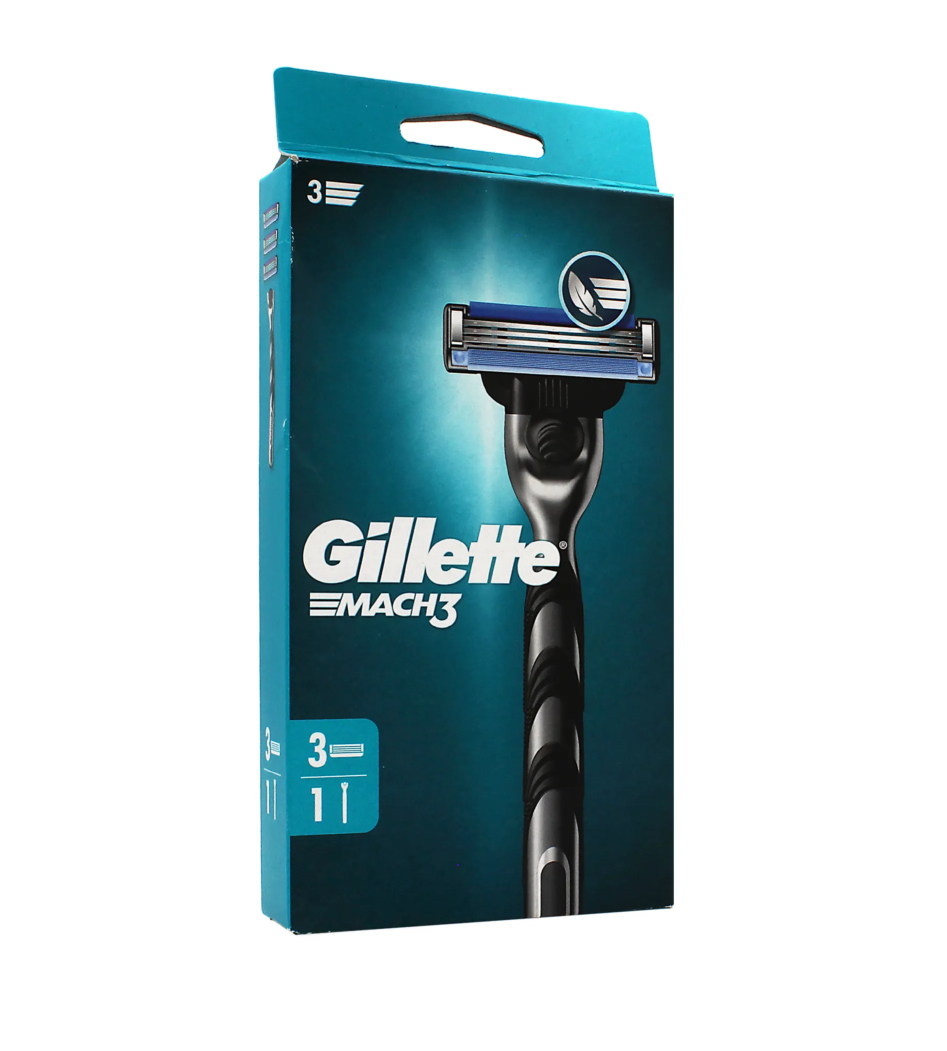 Gillette shaver + head 3 pcs Mach3 Skustuvas