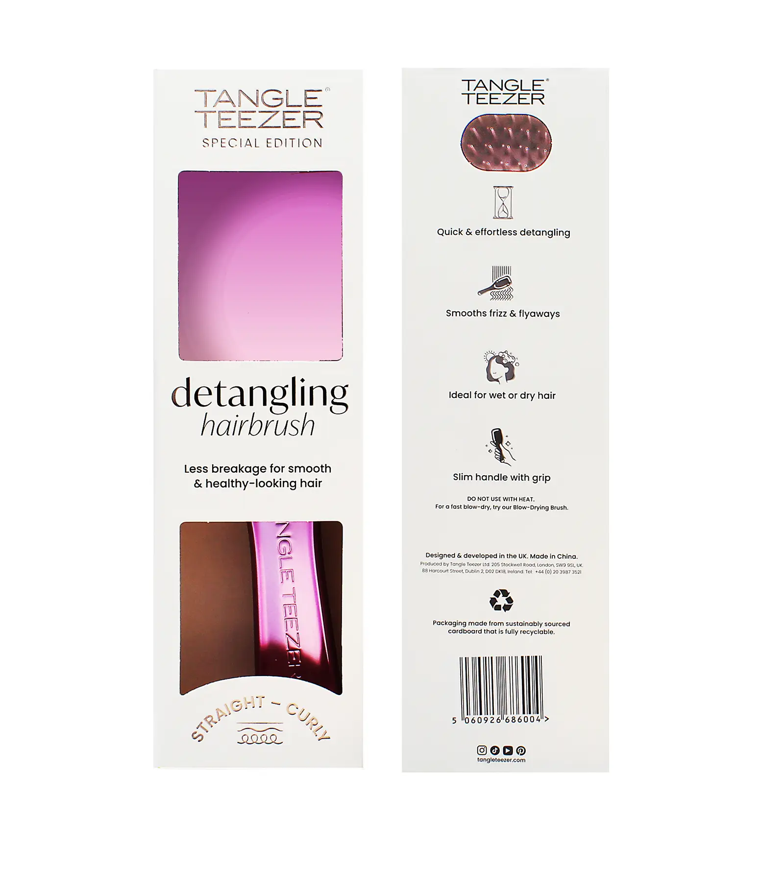 Tangle Teezer The Ultimate Detangler Chrome plaukų &scaron;epetys