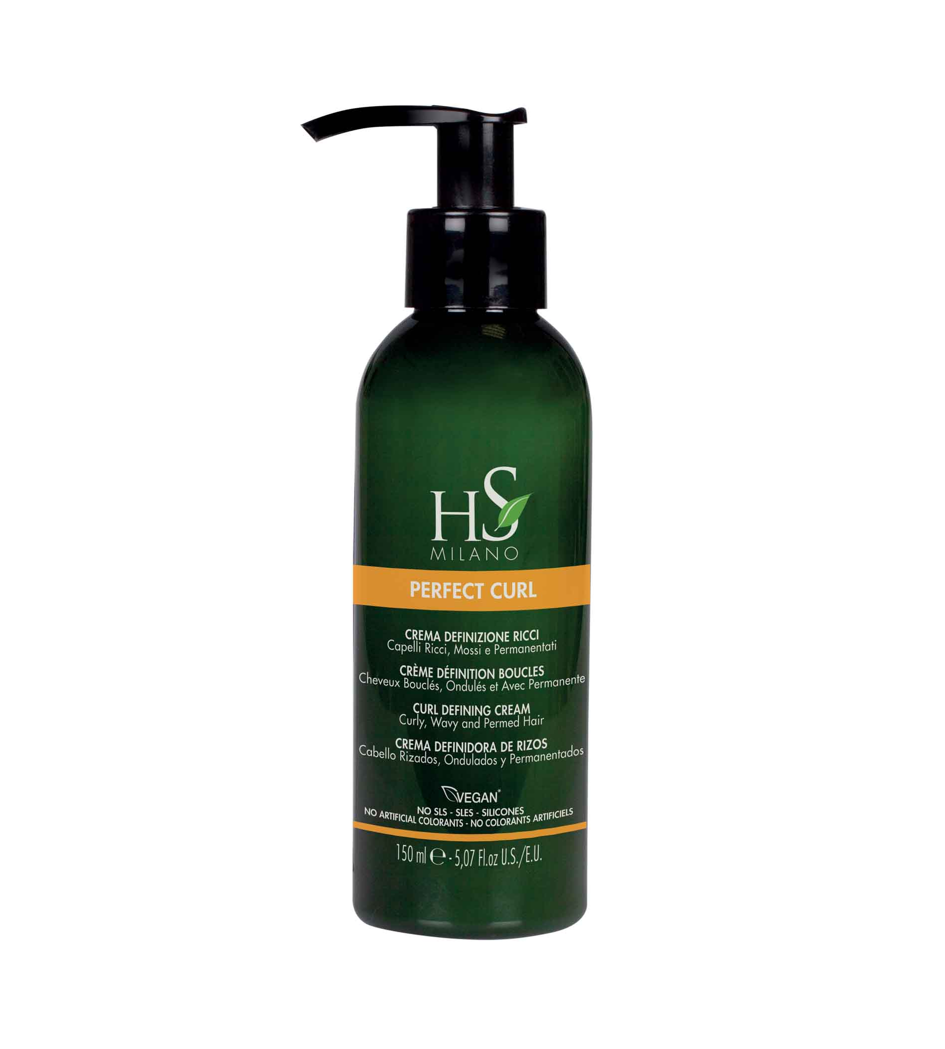HS MILANO Curl Defining Cream 150ml nenuplaunama plaukų priežiūros priemonė