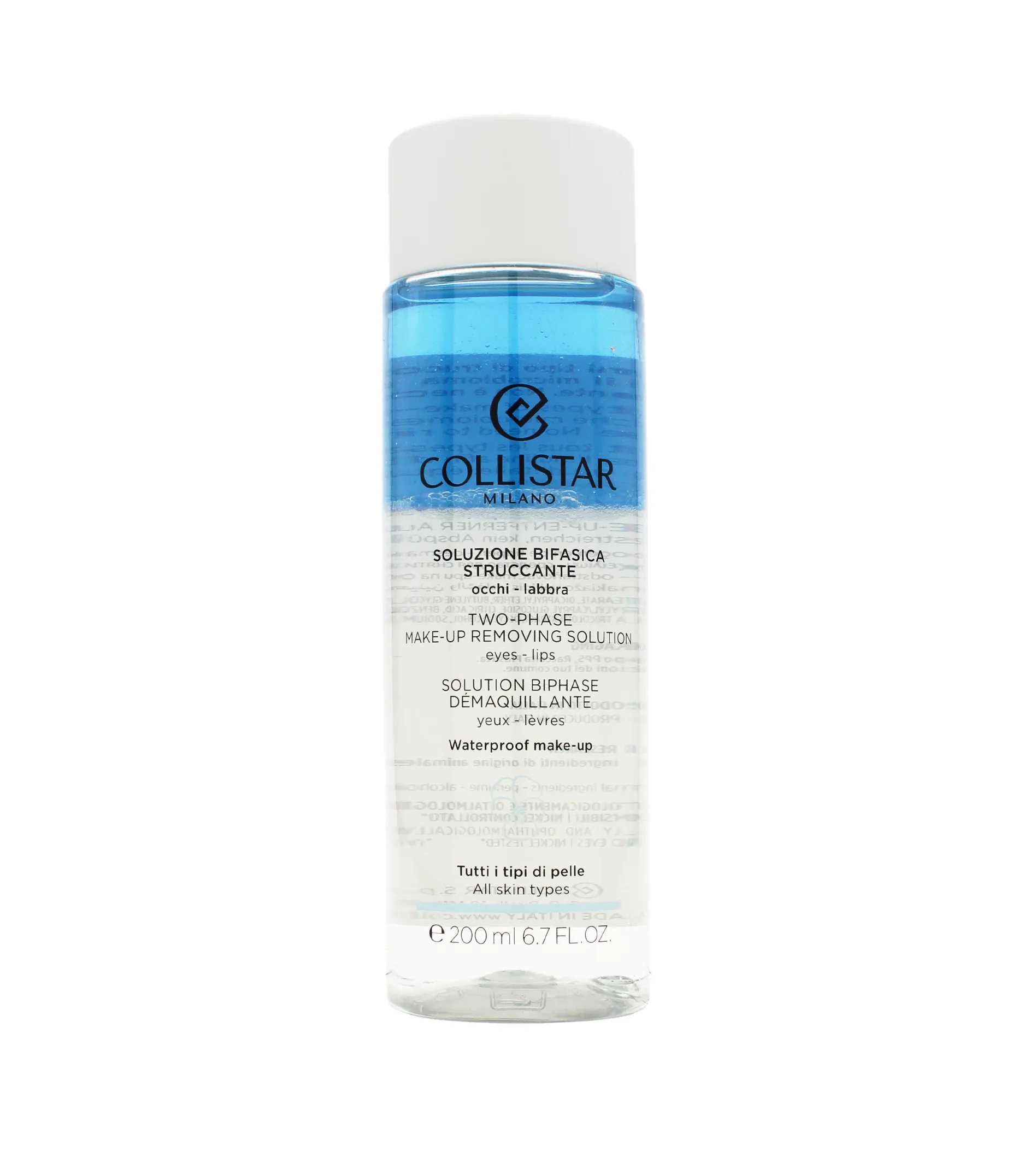 Collistar Two-Phase Make-Up Removing Solution 200ml akių makiažo valiklis