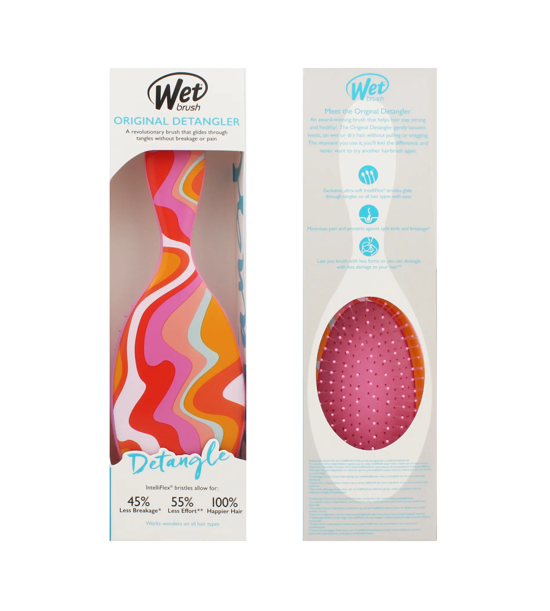 Wet Brush hairbrush Ice Cream Intense Original Detangler Endless Summer Plaukų &scaron;epetys Plaukų &scaron;ukavimo įrankis