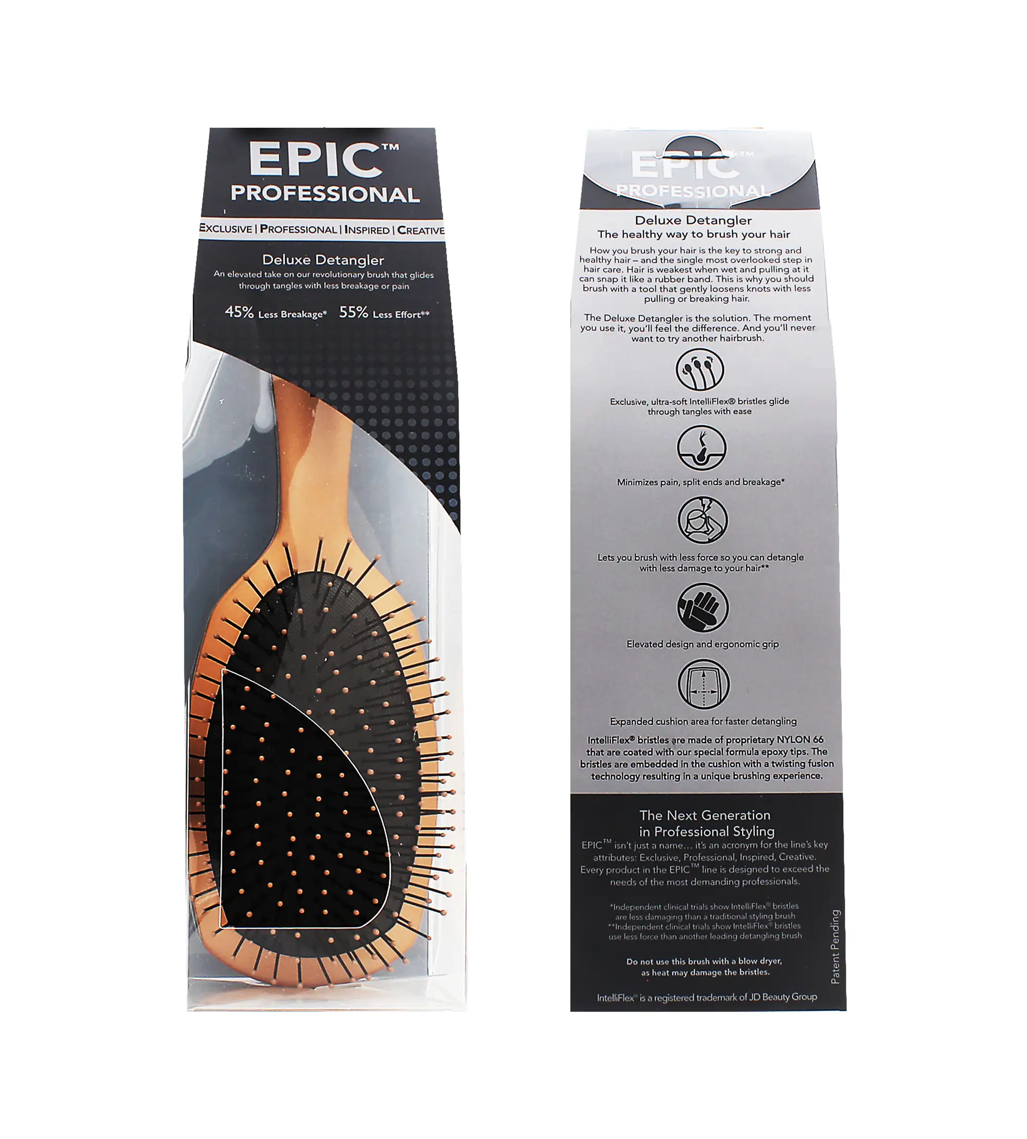 Wet Brush hairbrush Rose Gold EPIC Deluxe Detangler Plaukų &scaron;epetys Plaukų &scaron;ukavimo įrankis Moterims