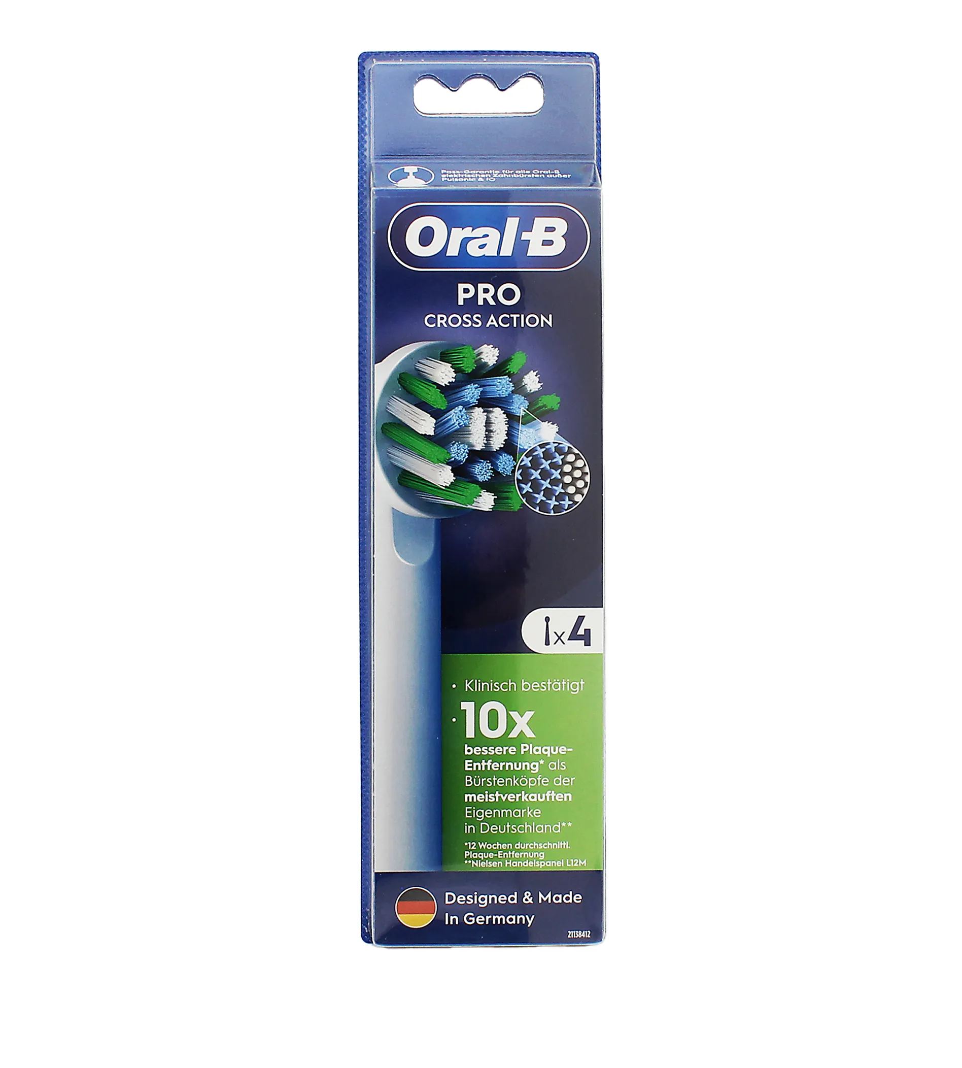 ORAL-B Pro Cross Action 4pcs dantų &scaron;epetėlis