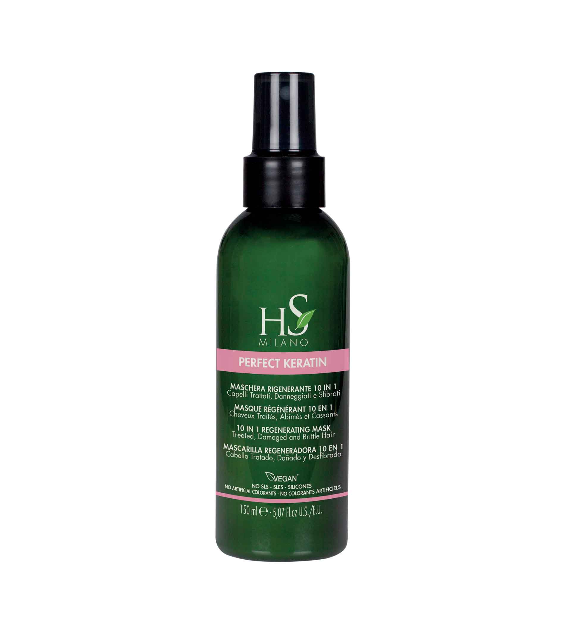 HS MILANO 10 In 1 Regenerating Mask 150ml nenuplaunama plaukų priežiūros priemonė