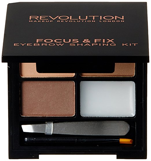 Makeup Revolution London Focus & Fix Eyebrow Shaping Kit antakių modeliavimo paletė
