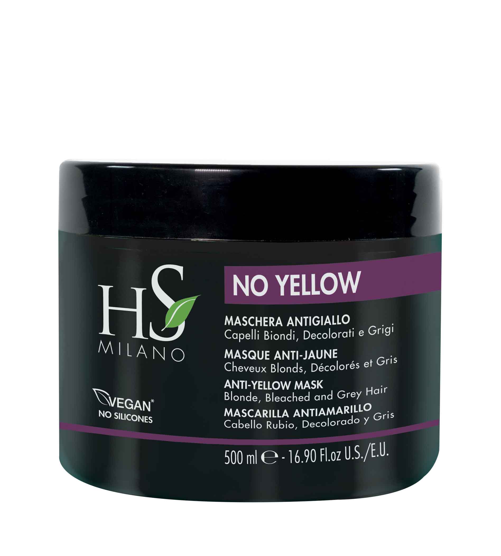 HS MILANO Anti-Yellow Mask Plus 500ml plaukų kaukė