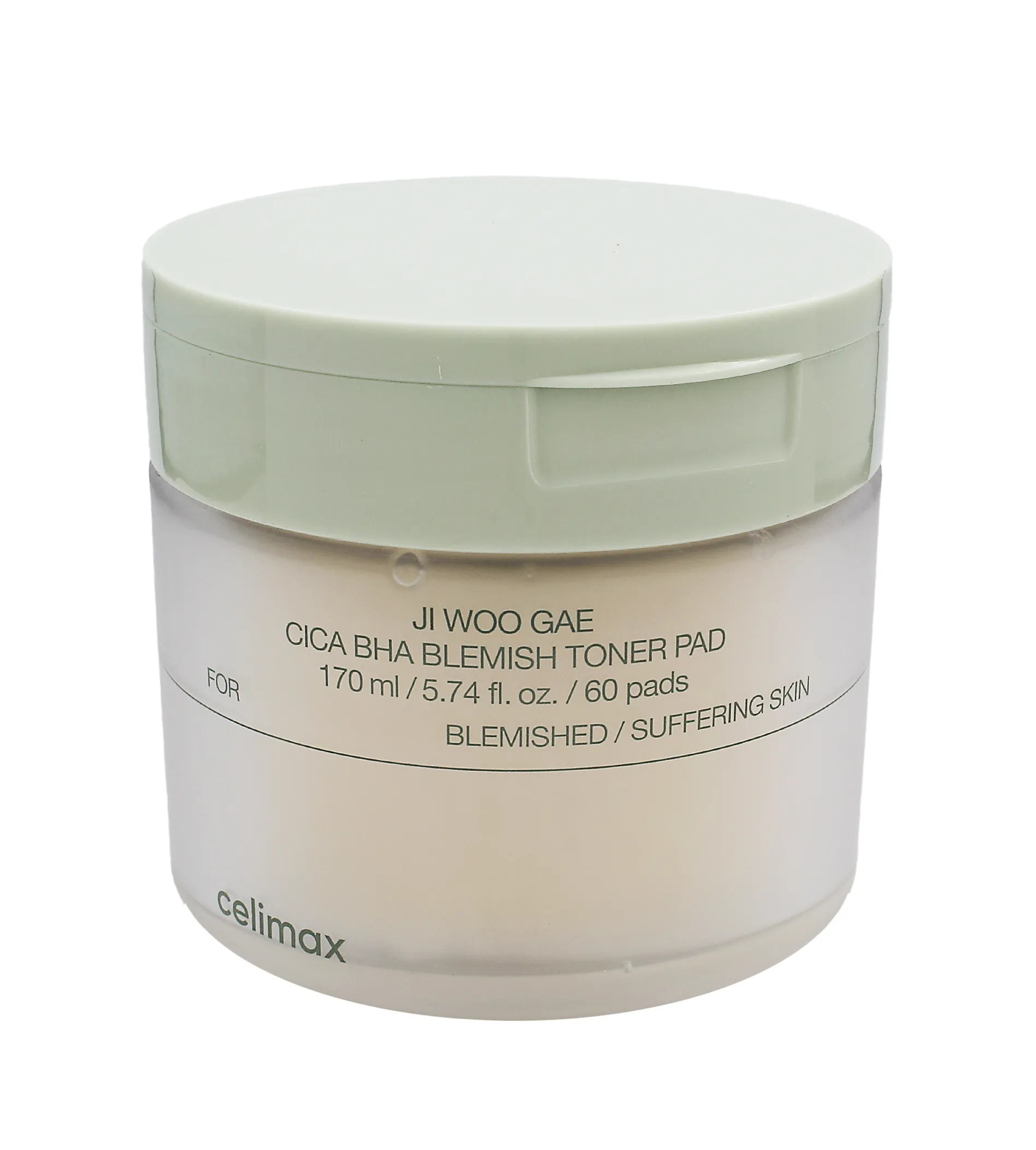 Celimax Ji Woo Gae Cica BHA Blemish Toner Pad Pur&scaron;kiamas veido losjonas Veido losjonas Unisex