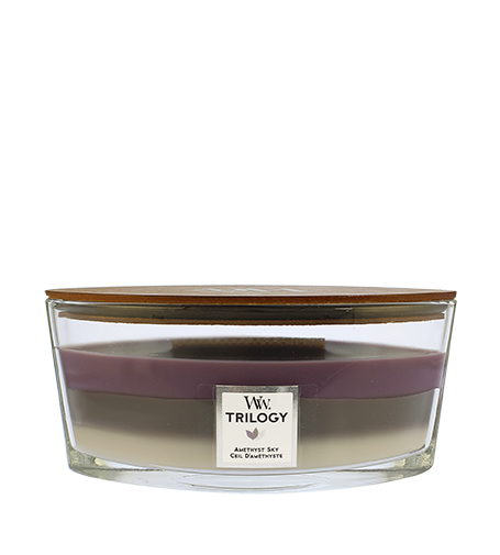 WoodWick Trilogy Amethyst Sky kvepianti žvakė