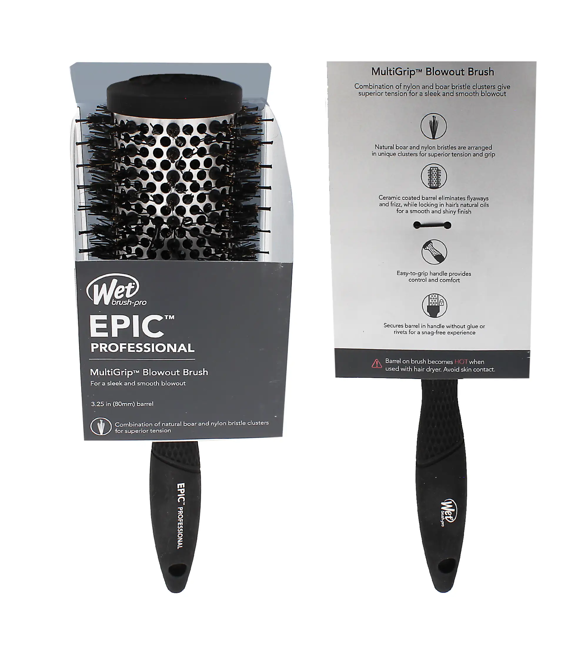 Wet Brush EPIC Multigrip Round Brush L plaukų &scaron;epetys