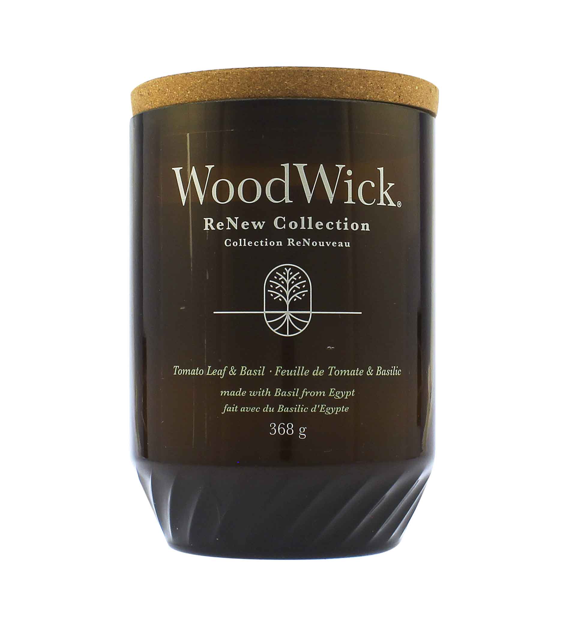 WoodWick ReNew Tomato Leaf & Basil kvepianti žvakė