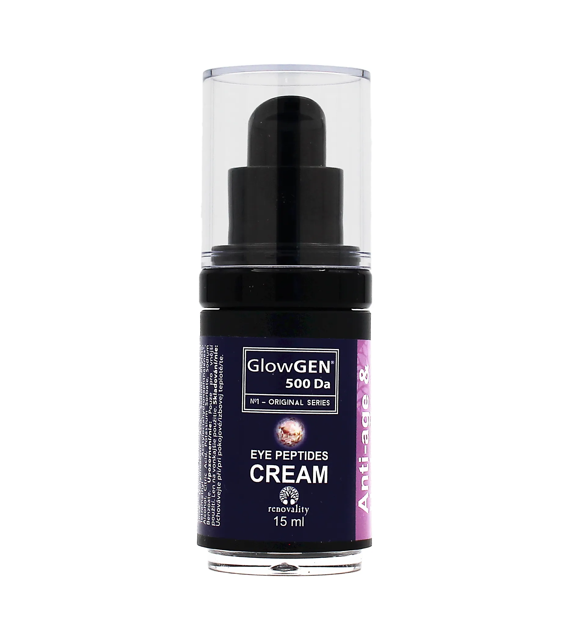Renovality GlowGEN 500 Da Eye Peptides Cream 15ml paakių kremas