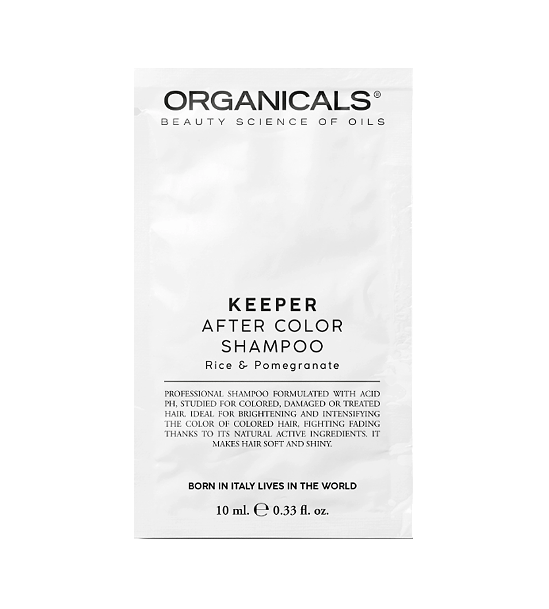 Organicals shampoo for colored hair 10 ml KEEPER After Color Shampoo Rice & Pomegranate Plaukų &scaron;ampūnas