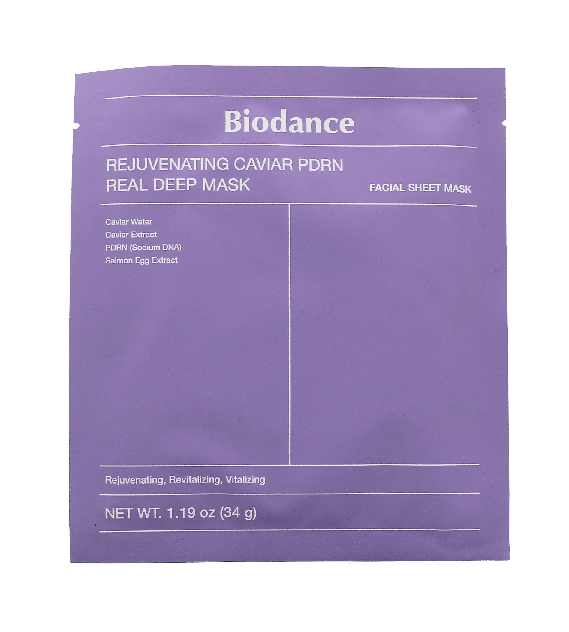 Biodance Rejuvenating Caviar PDRN Real Deep Mask 34g Veido kaukė