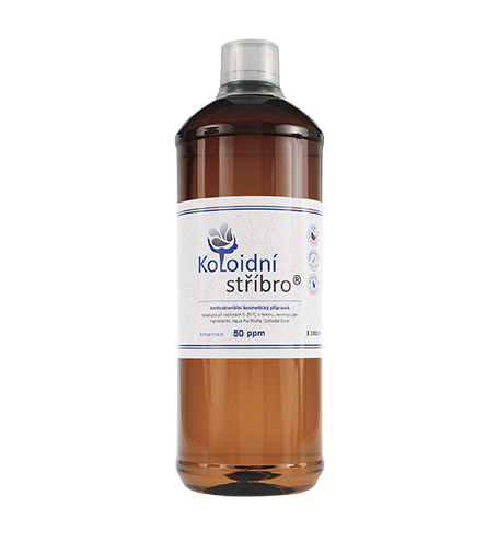 Koloidn&iacute; stř&iacute;bro 50 ppm 1000ml veido pienelis
