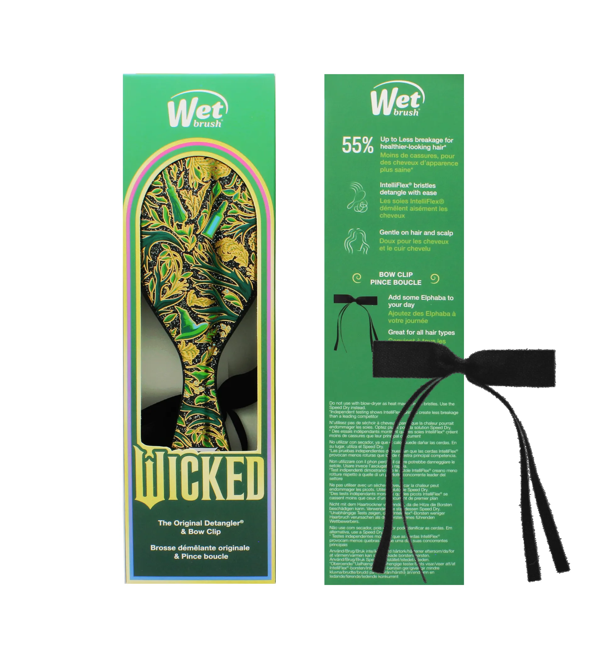 Wet Brush kart&aacute;č na vlasy + ma&scaron;le black Wicked Elphaba Kit 2.0 Plaukų &scaron;ukavimo įrankis
