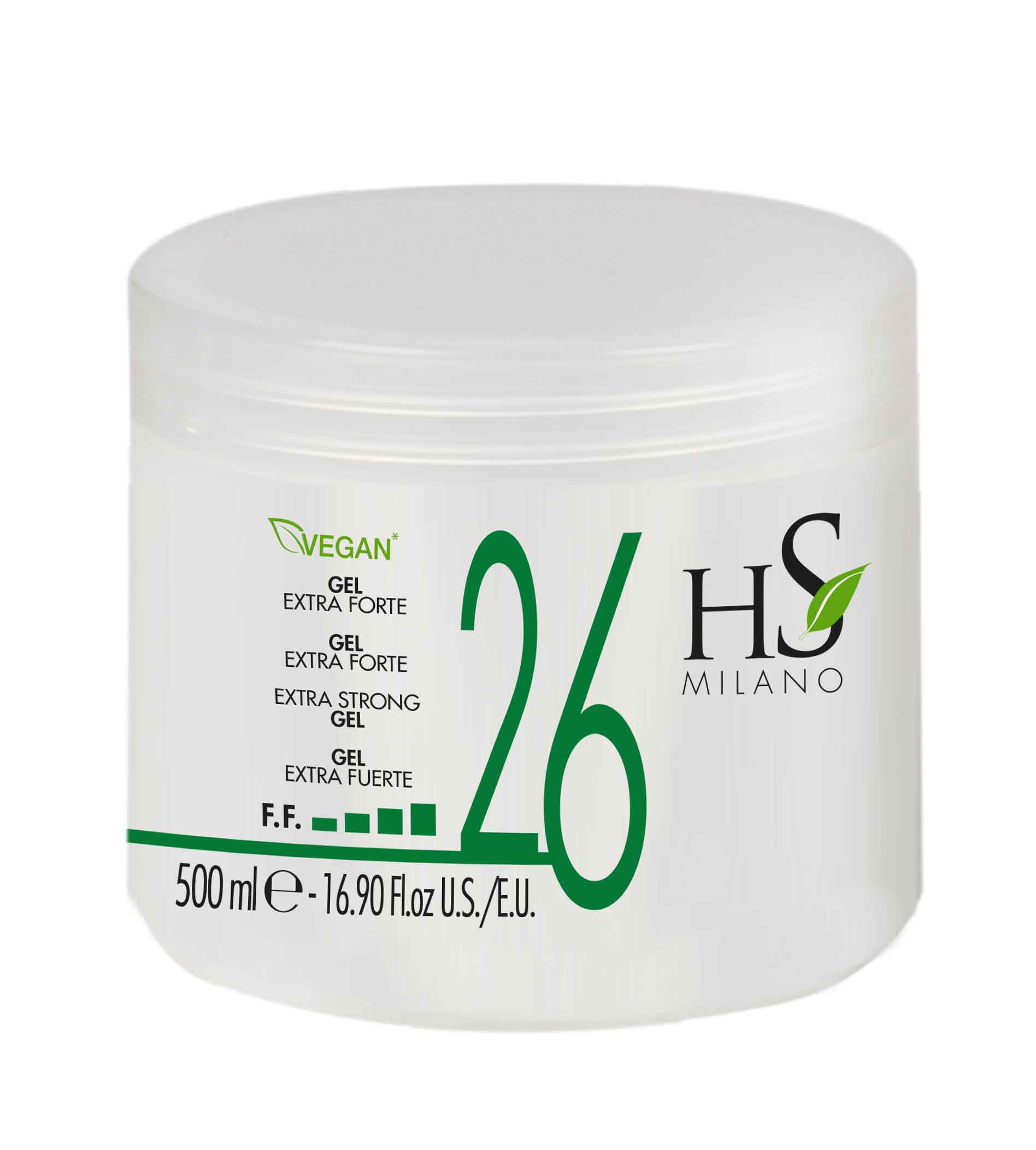 HS MILANO Extra Strong Gel 500ml plaukų želė