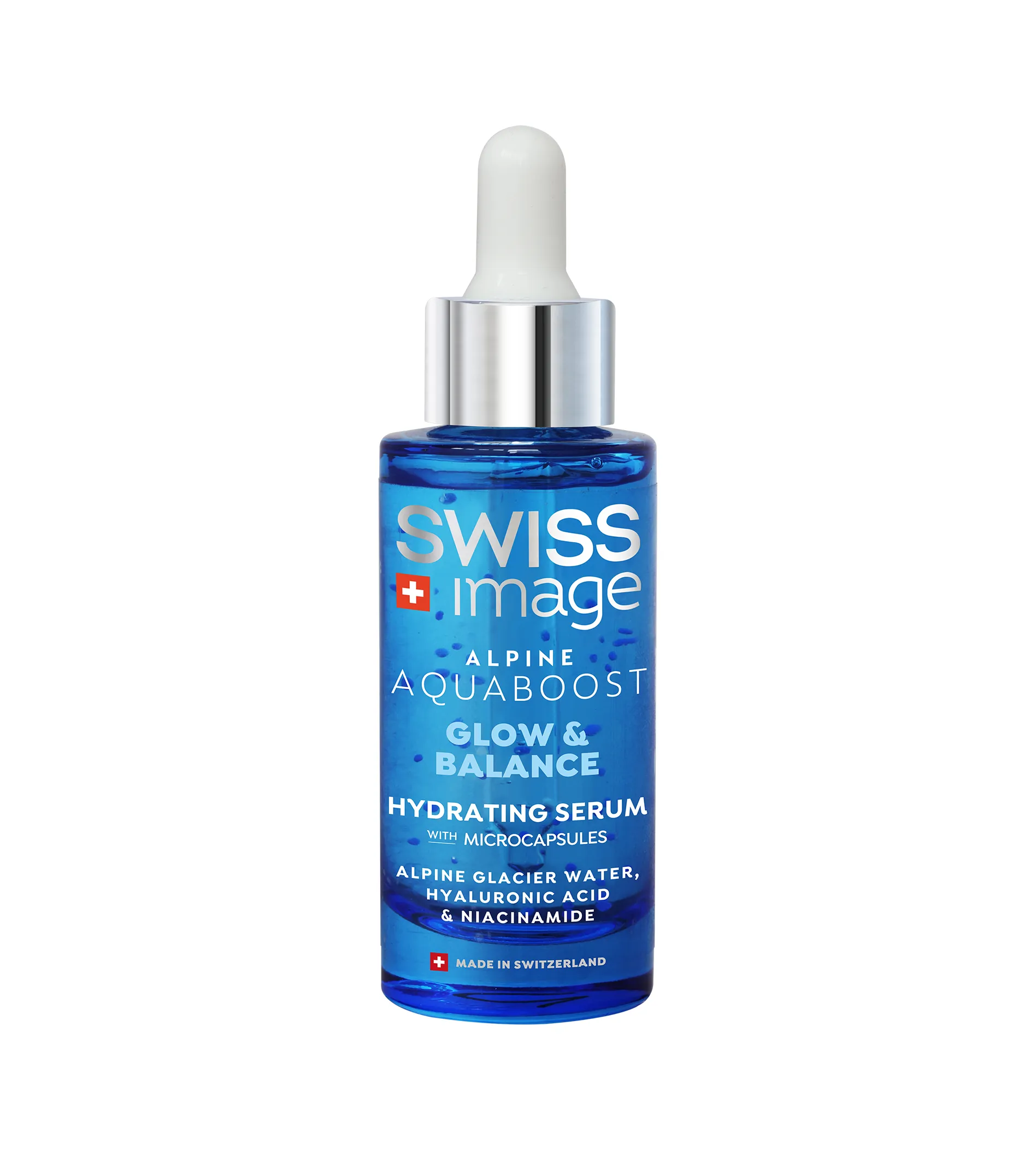 Swiss Image Aquaboost Care Alpine Aquaboost Hydrating Serum&nbsp;With Microcapsules 30ml Veido serumas