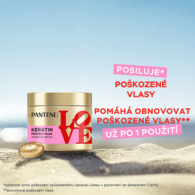 Pantene Hair mask Love Pro-V Keratin Protect Mask 300 ml 300ml &scaron;ampūnas