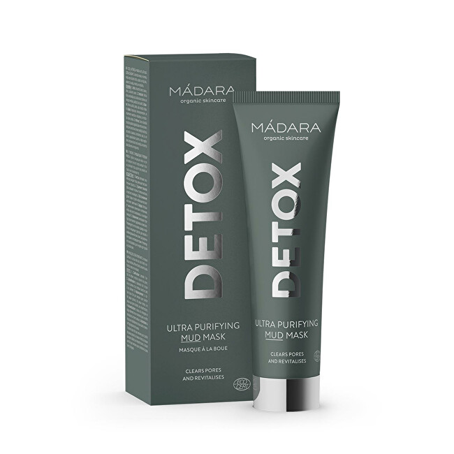 MÁDARA Detox Cleansing Mask for Oily and Problematic Skin ( Ultra Purifying Mud Mask) 60 ml 60ml makiažo valiklis