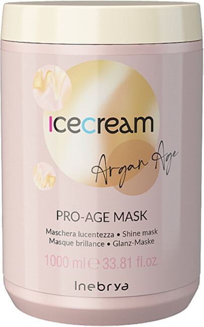 Inebrya Ice Cream Argan Age Mask for Radiant Hair Shine (Pro-Age Mask) 1000 ml 1000ml Moterims