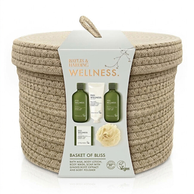 Baylis & Harding Body care gift set in a basket Ginger, Lime & Basil 5 pcs Vonios ir du&scaron;o priemonė Moterims