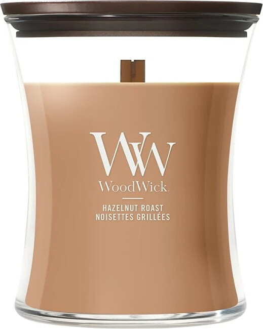 WoodWick Scented candle vase medium Hazelnut Roast 275 g kvepianti žvakė