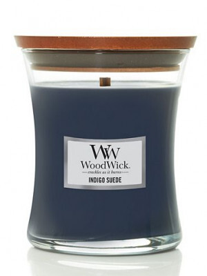 WoodWick Scented candle vase Indigo Suede 85 g Unisex