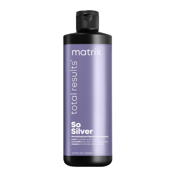 Matrix Mask for blond hair neutralizing yellow tones So Silver (Neutralizing Mask) 500 ml 500ml Moterims