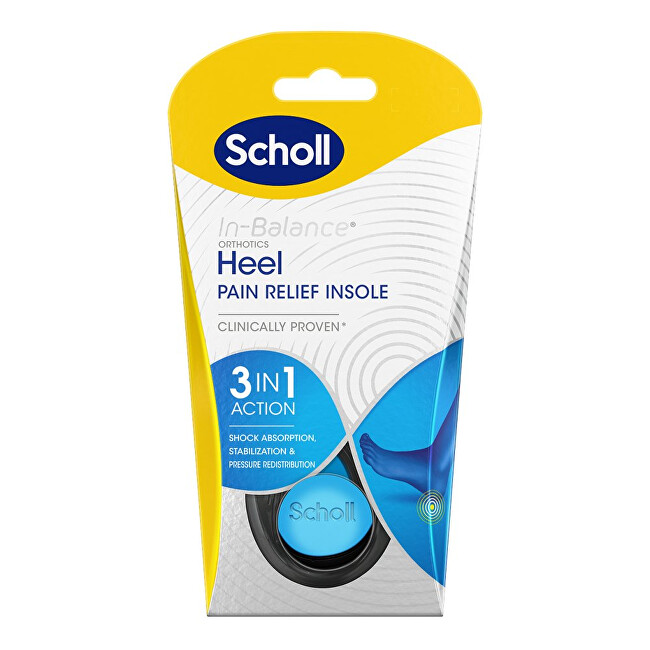 Scholl In-Balance Heel Orthopedic Insoles (Pain Relief Insole) 1 pair Medium kojų priežiūros priemonė